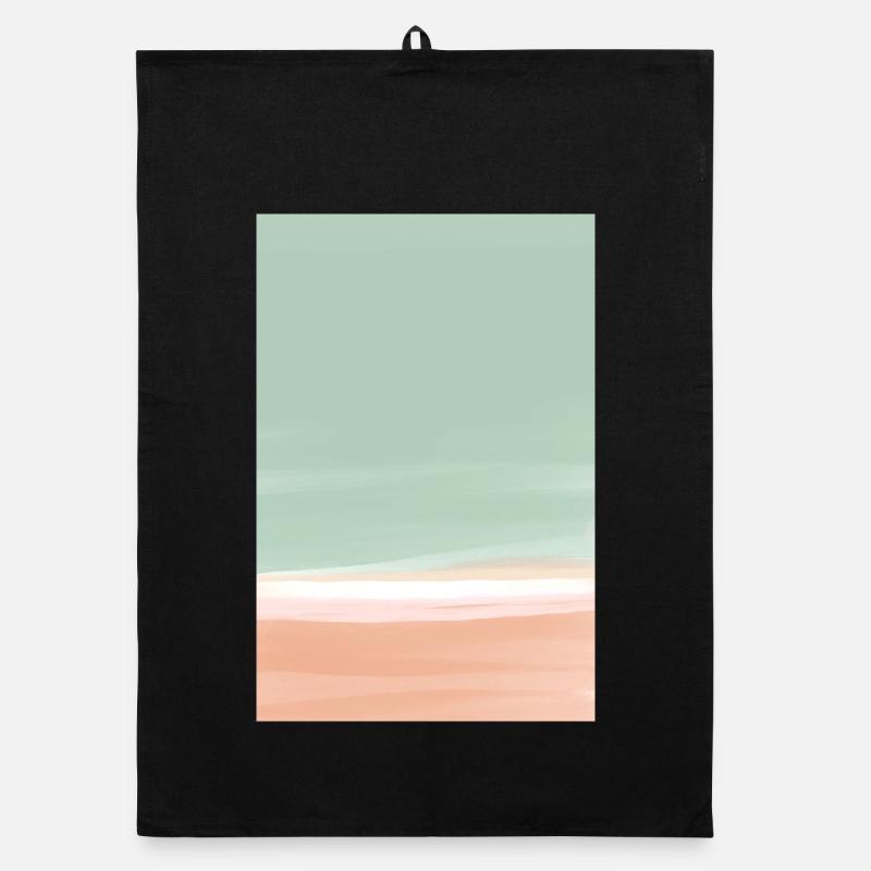 Bloc vert orange - personnalisable Torchon bio