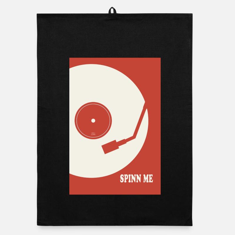 Spin Me – Poster vinyle rétro pour platine Torchon bio