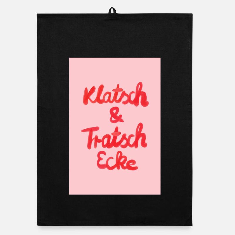 Klatsch & Tratsch - rosa rot Organic Geschirrtuch