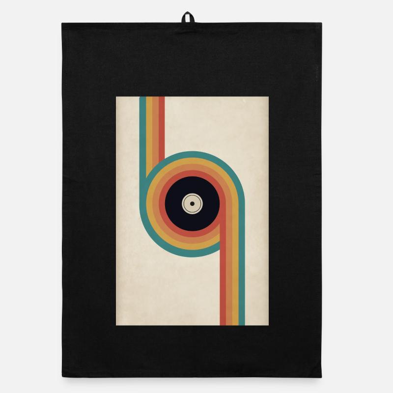 Affiche vinyle rétro Design musical du milieu du siècle Torchon bio