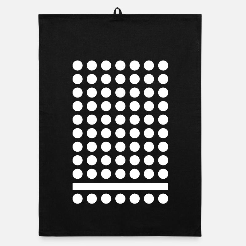 Monochrome Polka Grid Tee Organic dish towel