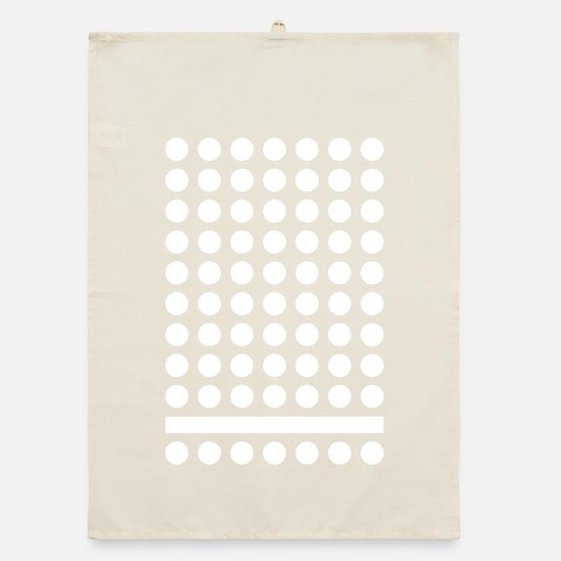 Monochrome Polka Grid Tee Organic dish towel