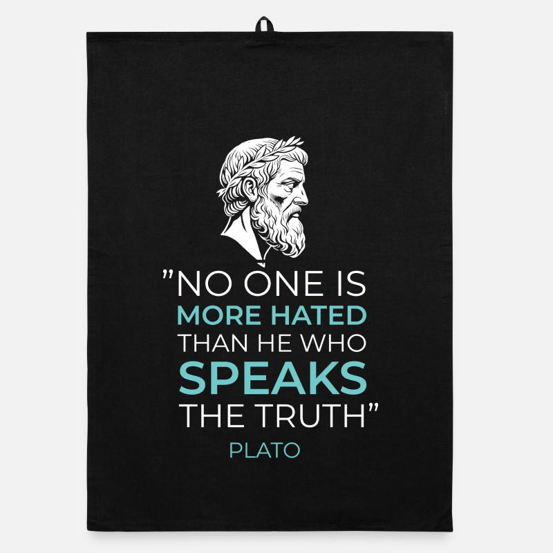 Greek Philosophy Plato Quote Truth Organic dish towel