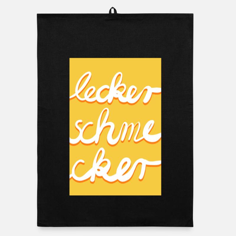 Gourmets - yellow Organic dish towel