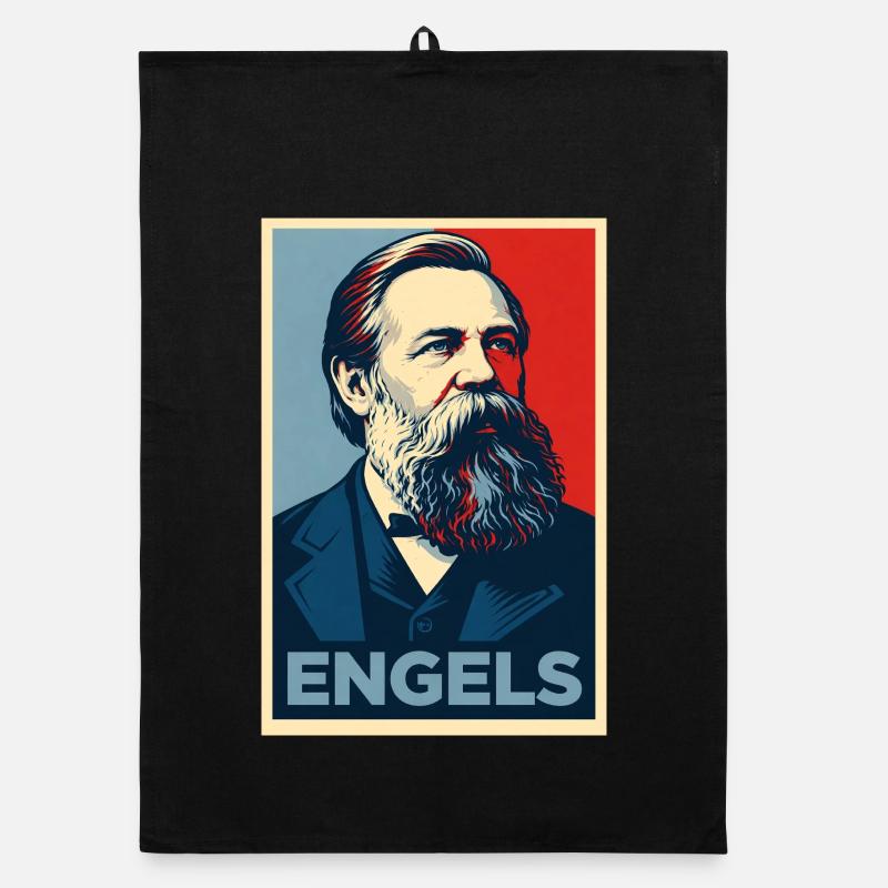 Engels Pop-Art-Porträt Organic Geschirrtuch