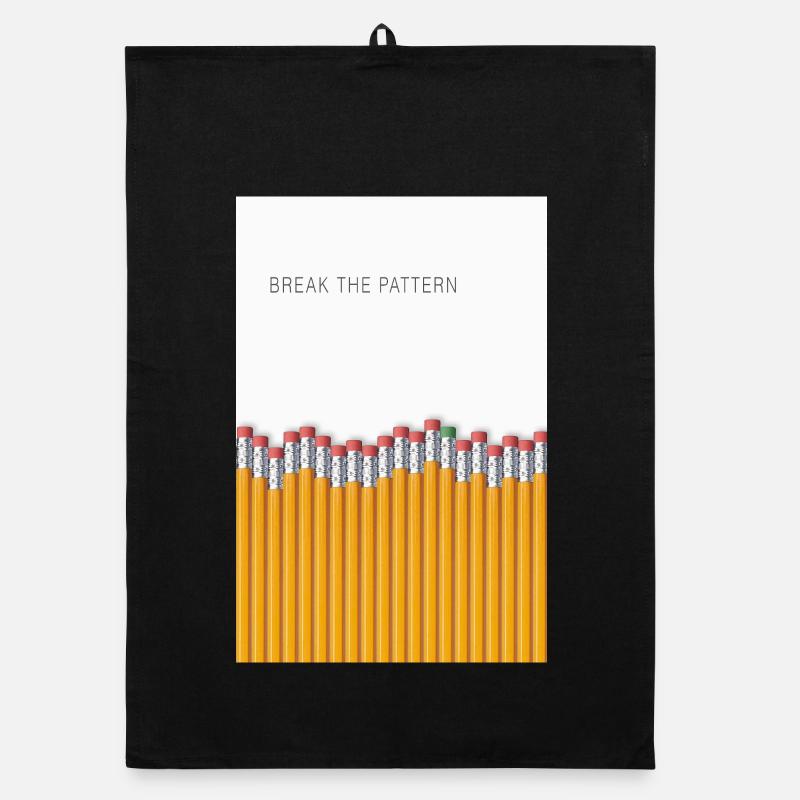 Break the Pattern Minimalist Statement Design Organic Geschirrtuch