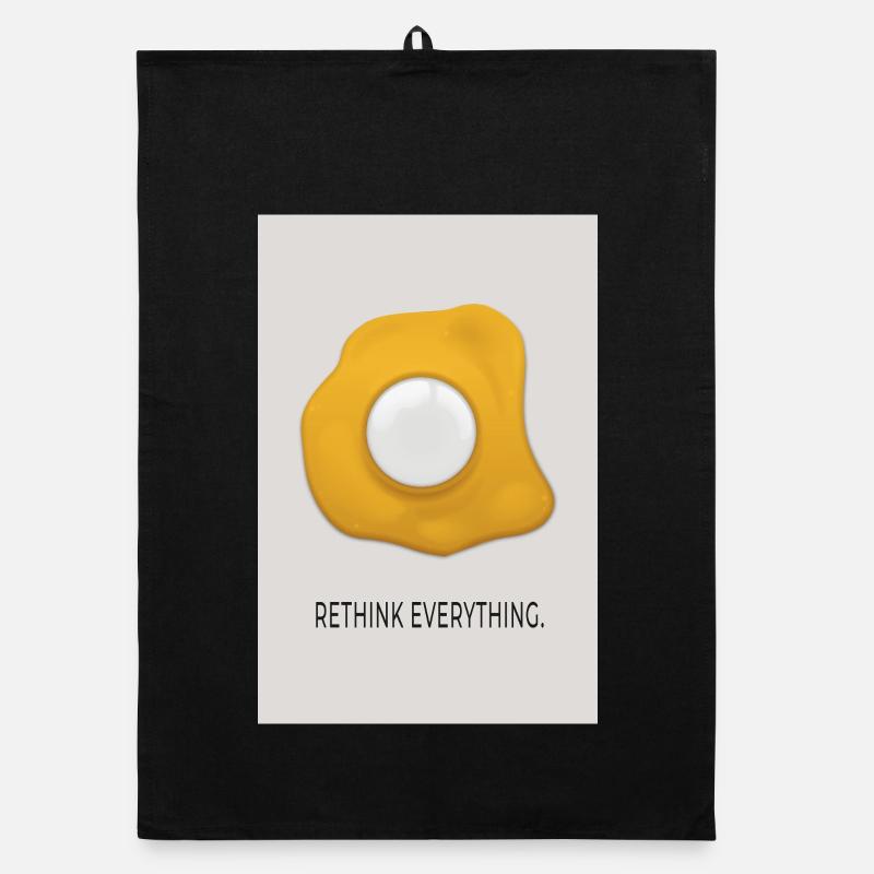 Rethink Everything Minimalistisches Ei Poster Organic Geschirrtuch