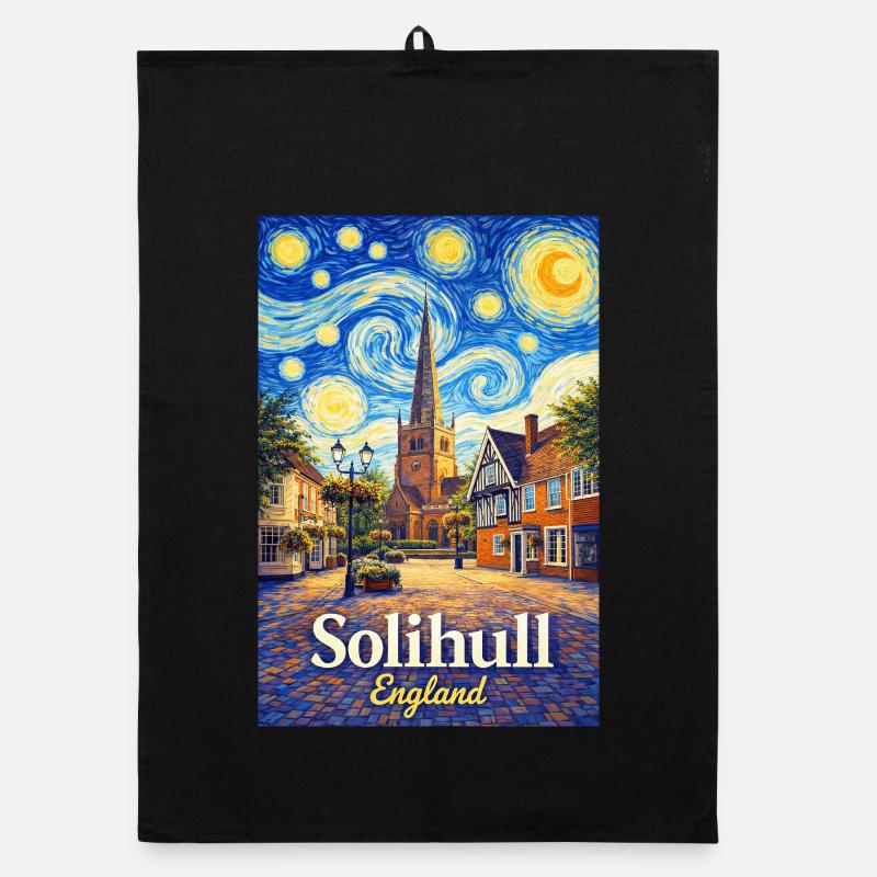 Vue de la ville de Solihull, Angleterre Torchon bio