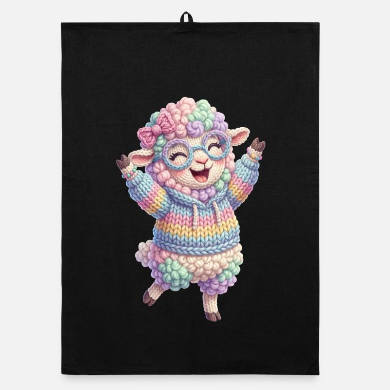 Sheep Happy Organic dish towel