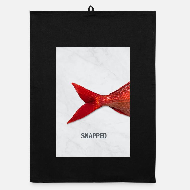 Snapped Fish Minimal Design Modern Organic dish towel
