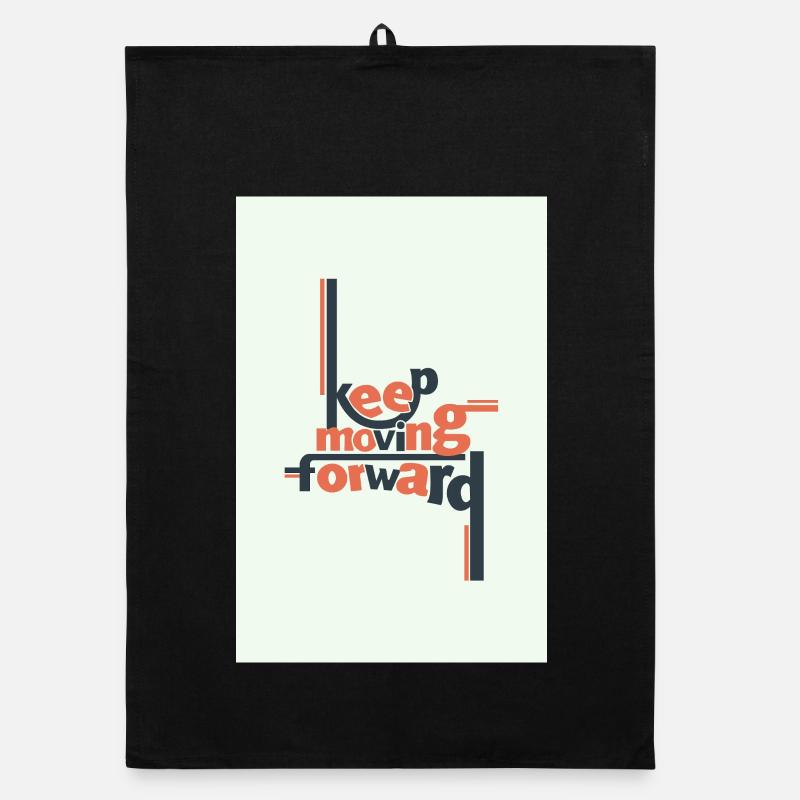 Keep Moving Forward Minimal Typografie Organic Geschirrtuch