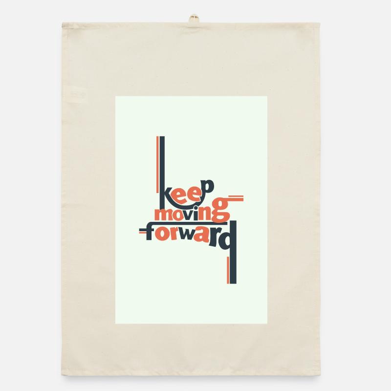 Continuer d’avancer Typographie minimale Torchon bio