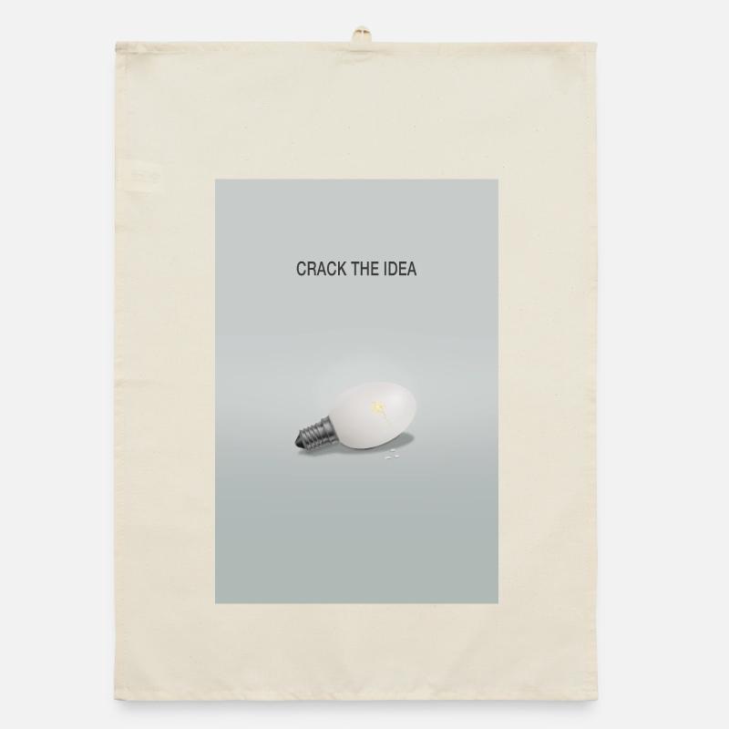 Crack The Idea Motivation Minimal Design Organic dish towel
