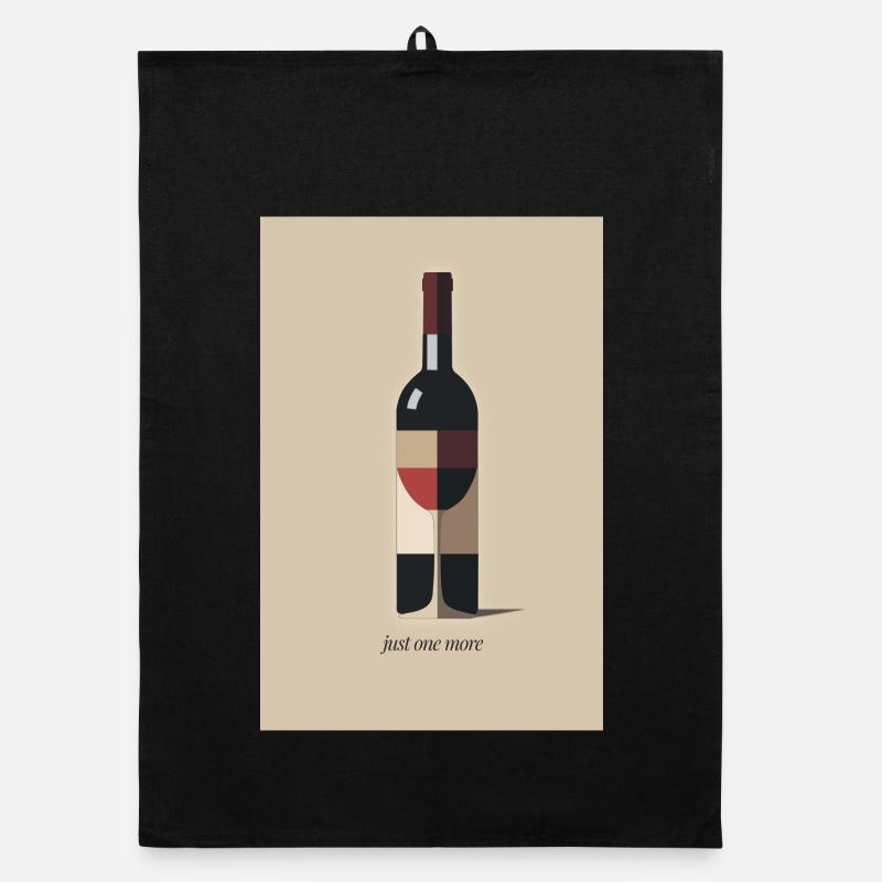 Wine design just one more Organic dish towel