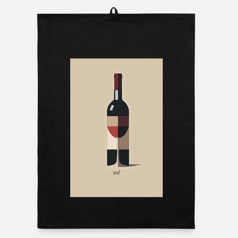 Red Wine Design Minimalist Modern Organic dish towel
