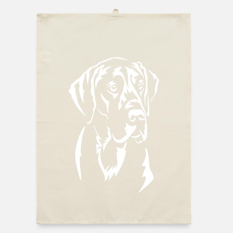Great Dane Head "Black Edition" Organic dish towel