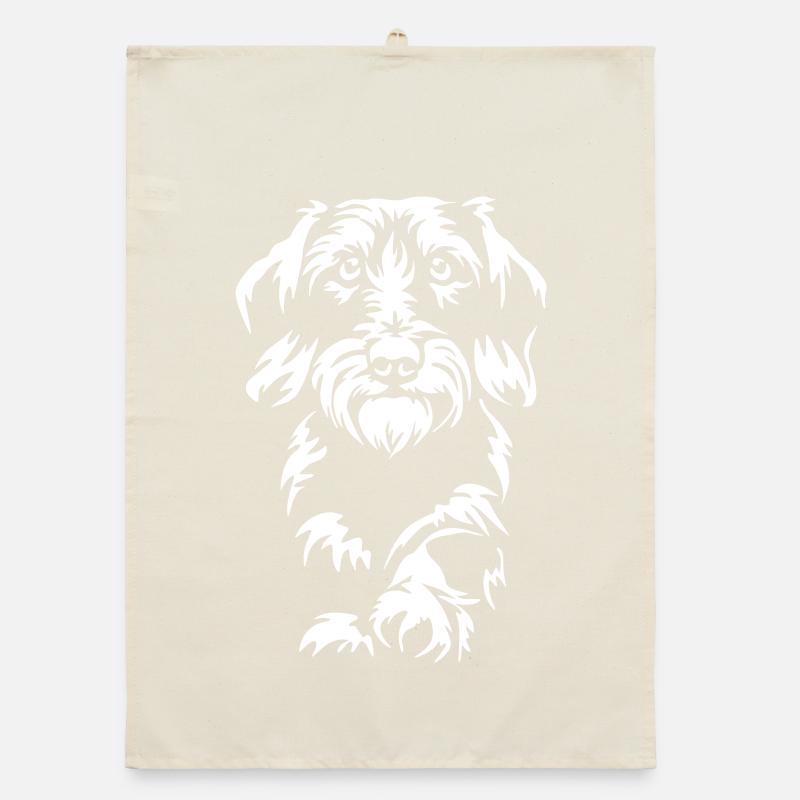 Dachshund "Black Edition" Organic dish towel