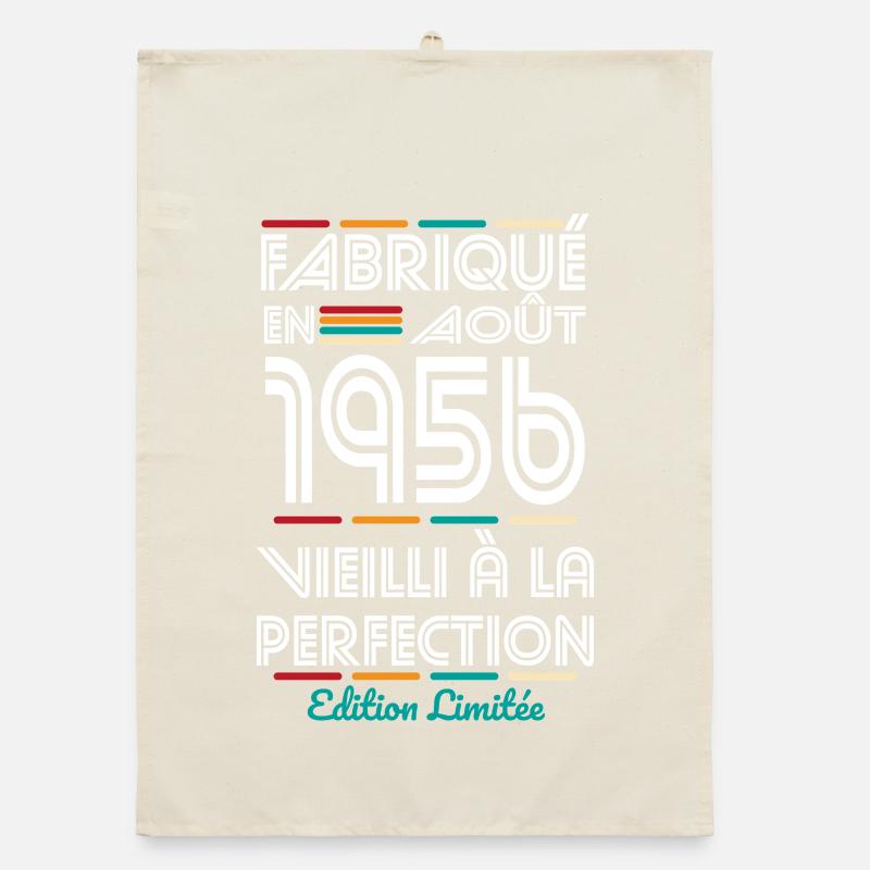 Anniversaire 70 ans - Fabriqué en Août 1956 Torchon bio