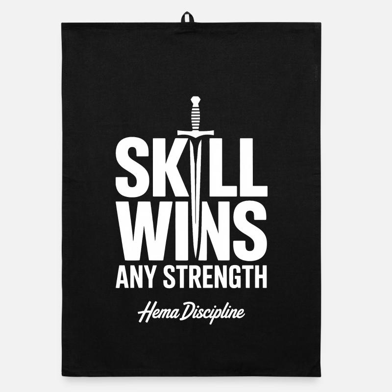 Skill Wins Any Strength Hema Organic dish towel