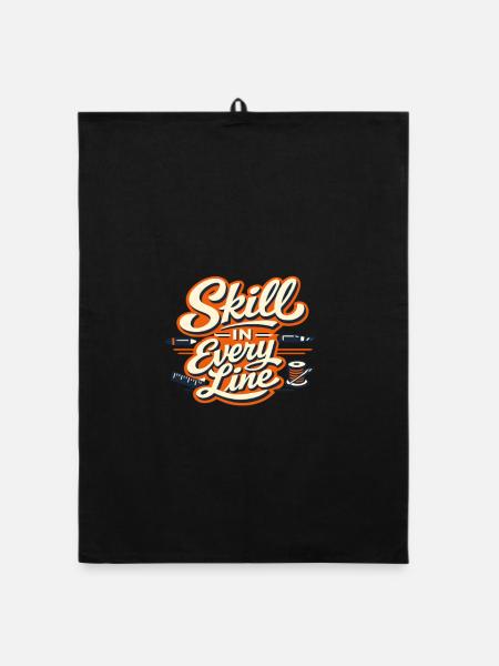 Skill in Every Line Craft Tools - Organic Geschirrtuch - Schwarz - Vorne