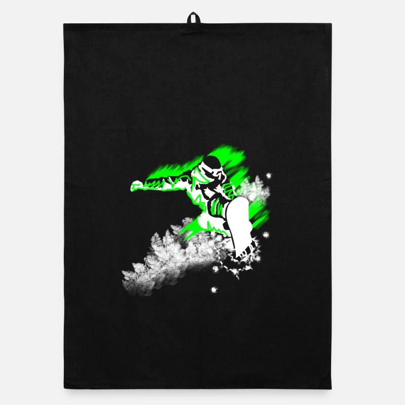 Snowboarder Organic Geschirrtuch