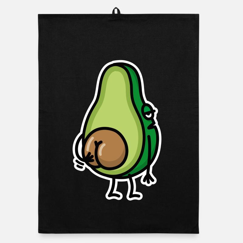 Lustig Avocado Hintern Arsch kratzen Geschenkidee Organic Geschirrtuch