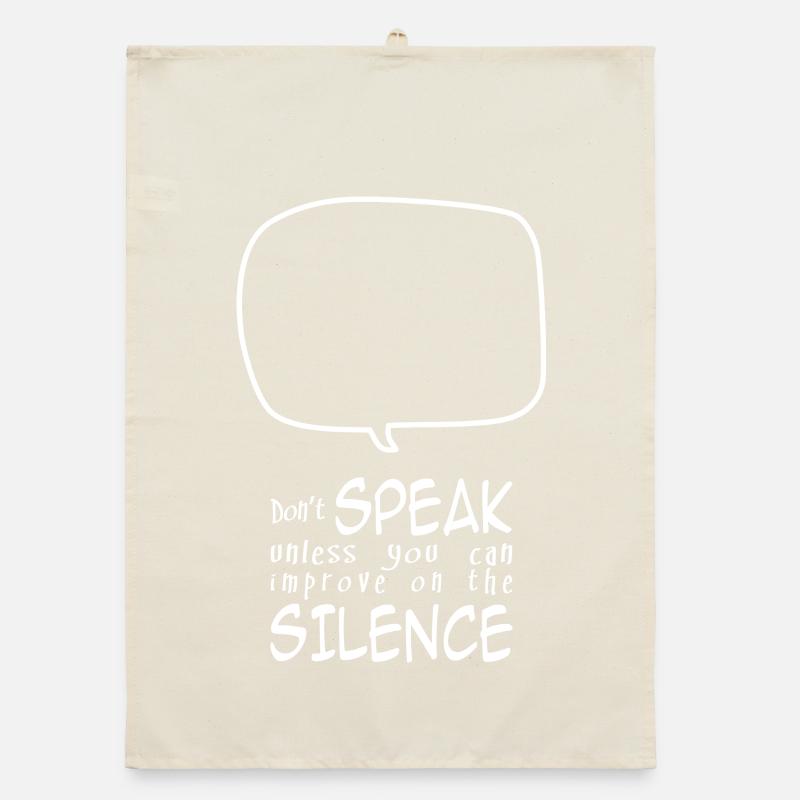 Don't Speak (dark) Organic dish towel