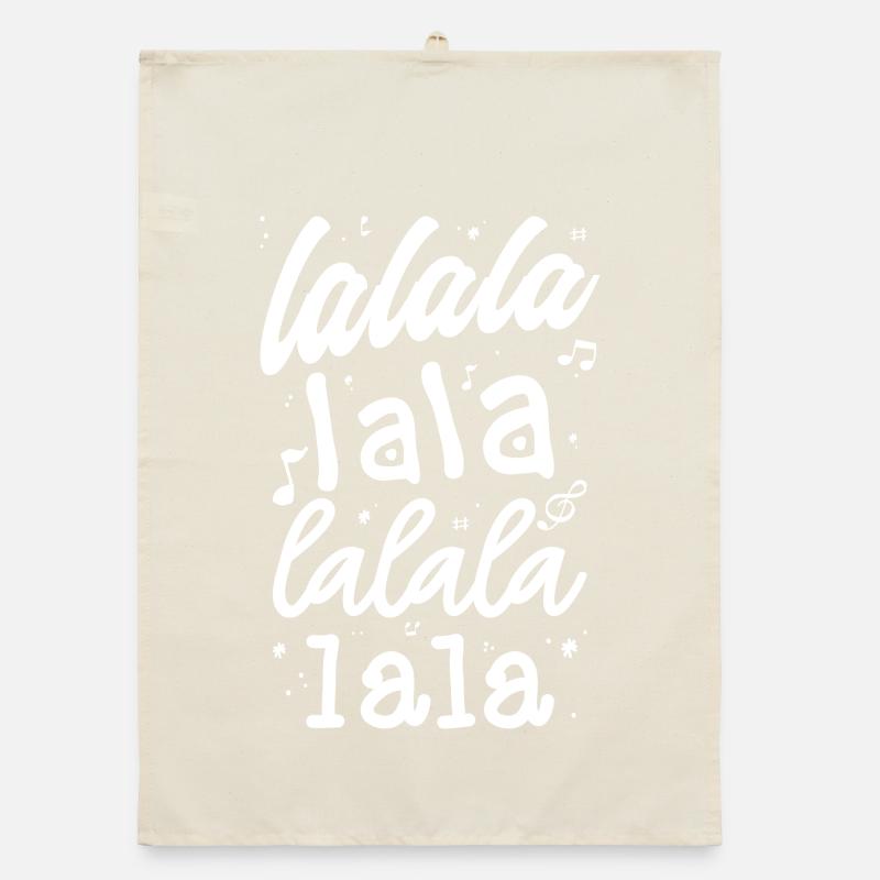 LaLa La Pattern Musical Script T-Shirt Organic Geschirrtuch