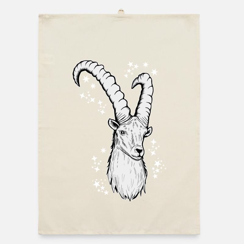 Steinbock Sternzeichen Astrologie Organic Geschirrtuch