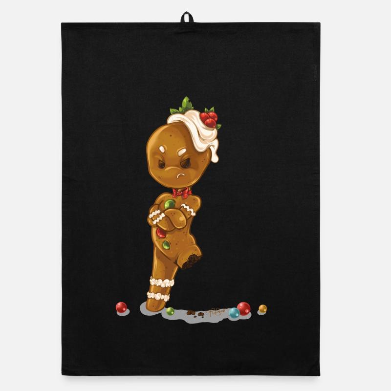 Lebkuchenmann ohne Bein Organic Geschirrtuch