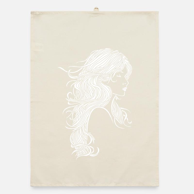 Fille aux cheveux blancs Torchon bio