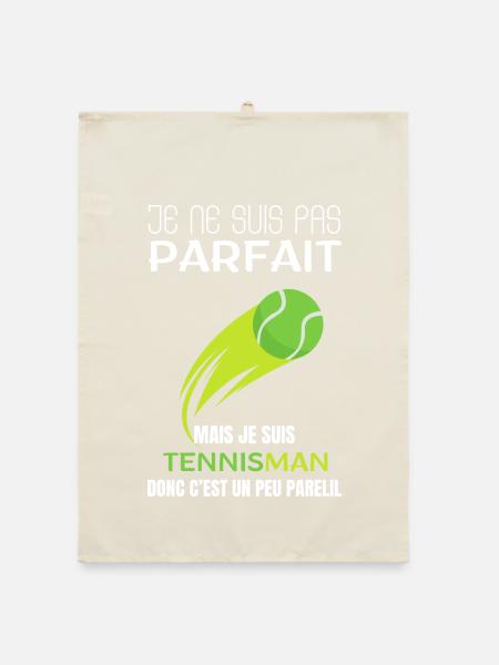 Tennisman Pas Parfait - Torchon bio - nature - Devant