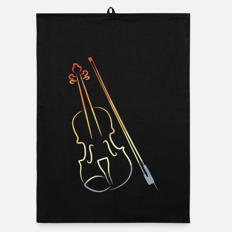Violine und Bogen Organic Geschirrtuch