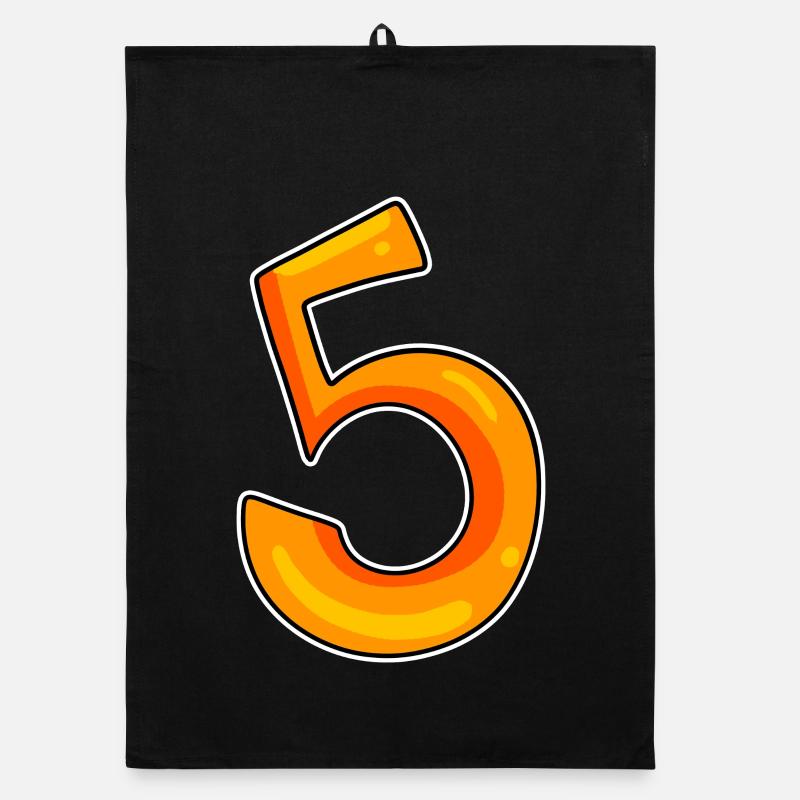 Number 5 Number Organic dish towel
