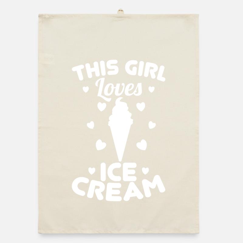 Fille de crème glacée Torchon bio