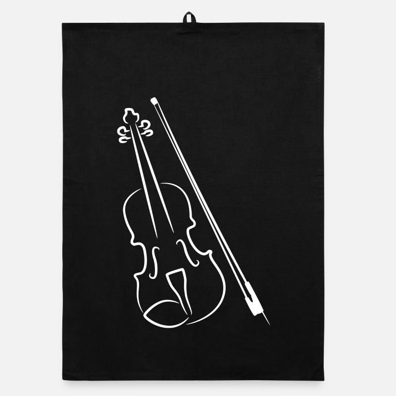 Violine Streichbogen Organic Geschirrtuch