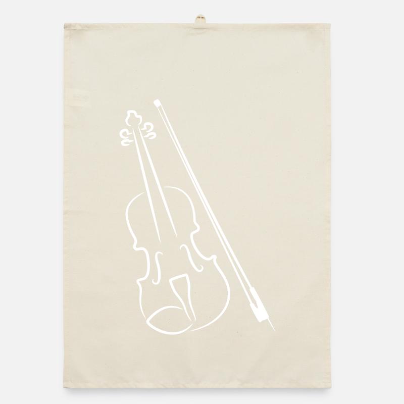 Violin Bow Organic dish towel