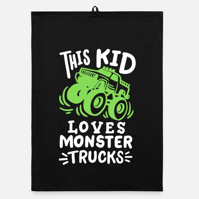 Monstertrucks für Kinder Organic Geschirrtuch