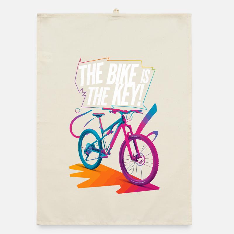 Vibrant Bicycle Enthusiasm Design Organic dish towel