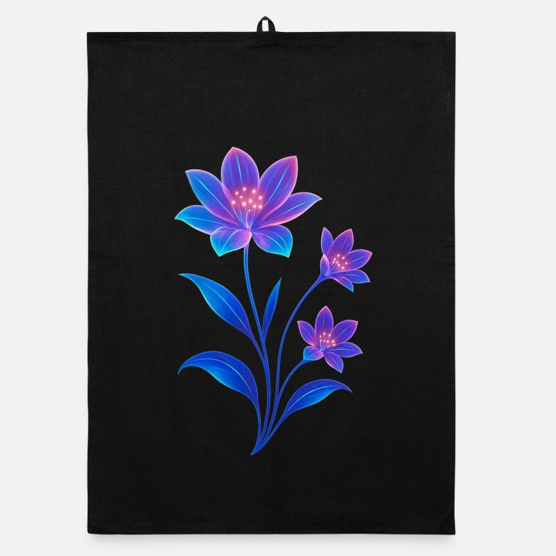 Conception de fleur cosmique luminescente Torchon bio