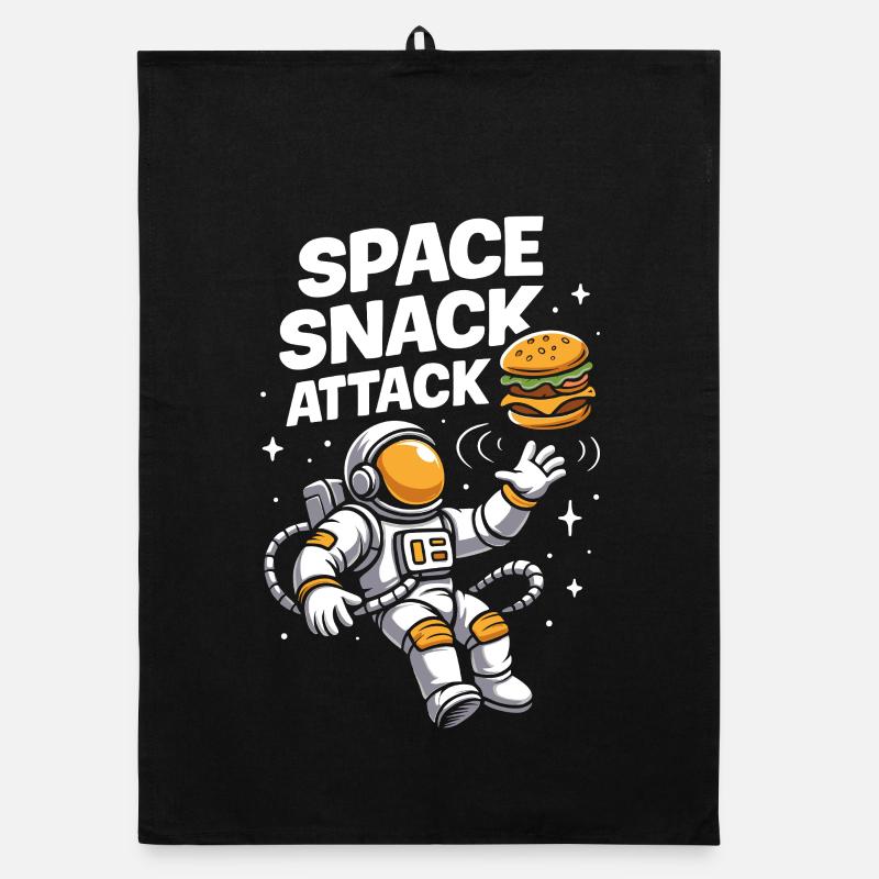 Astronaut Burger Weltraum Design Organic Geschirrtuch