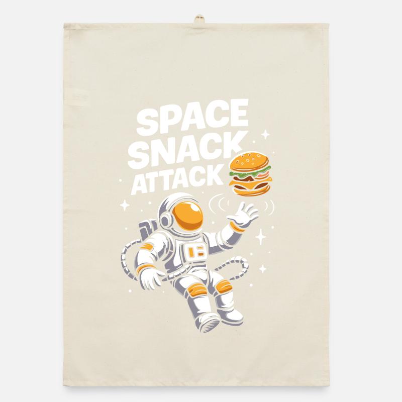 Astronaut Burger Space Design Organic dish towel