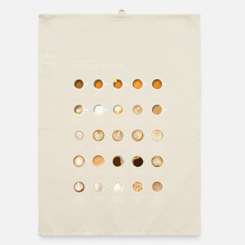Ultimate Espresso Coffee Chart Organic dish towel