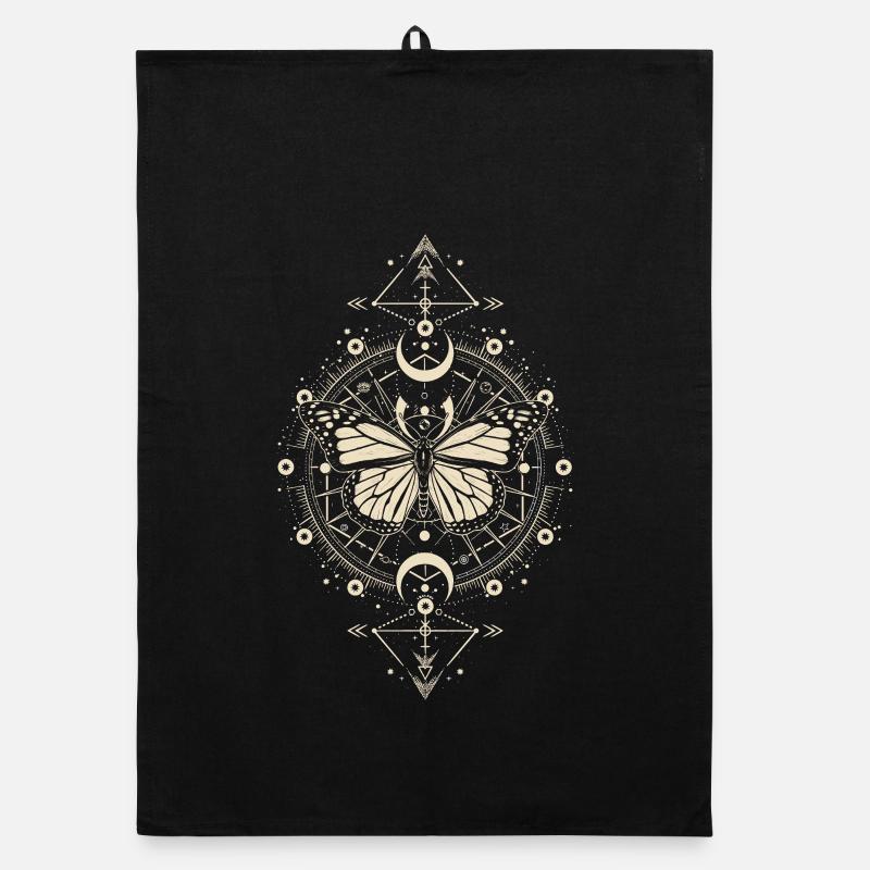 Astronomy - Mystic Monarch Moon Phase Butterfly Organic dish towel