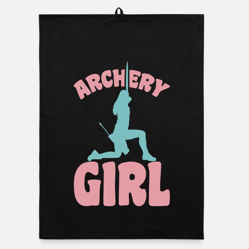Bogenschützin Mädchen Organic Geschirrtuch