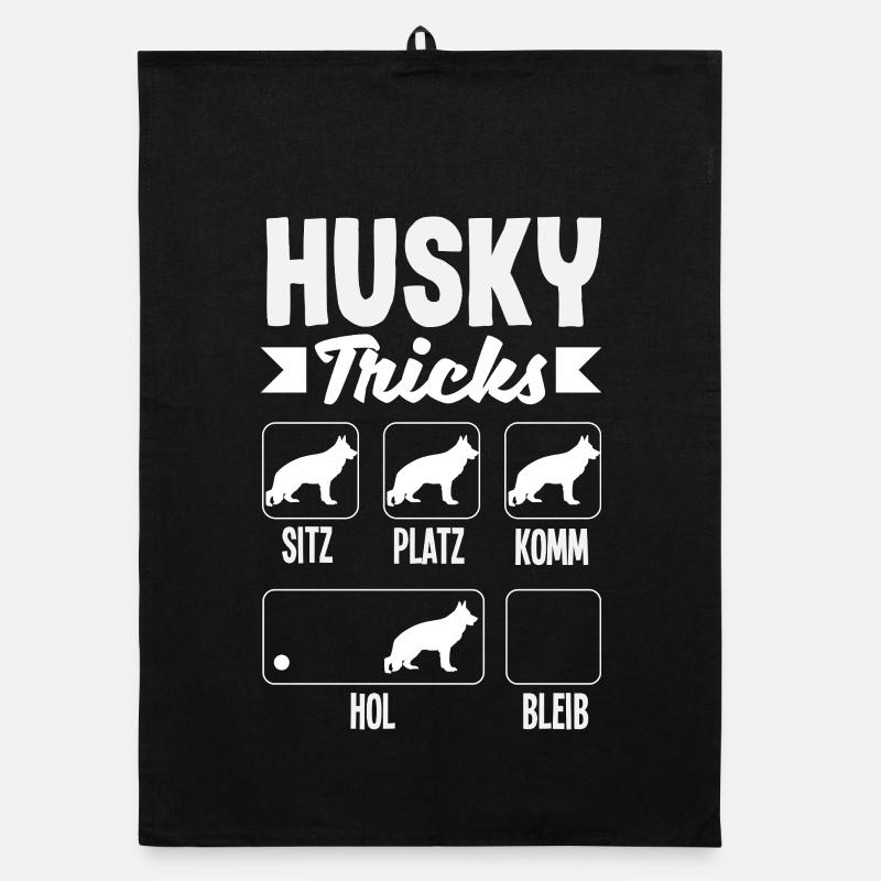 Drôle Husky Husky Propriétaire Husky Propriétaire Cadeau Torchon bio