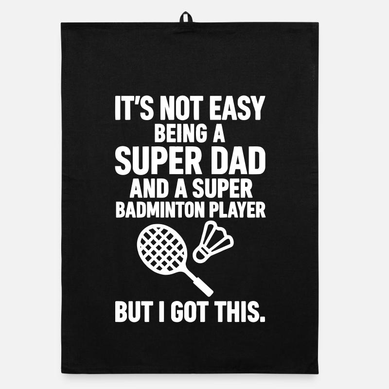 Badminton – Super Dad Badminton Player Organic dish towel