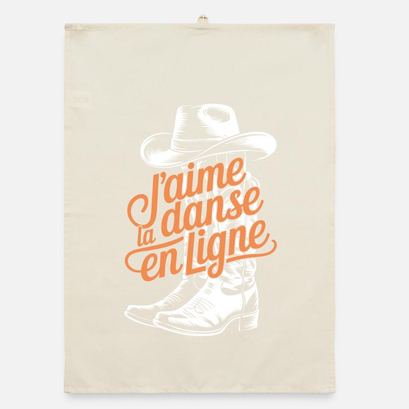 Cowboy Chic Line Dance Organic Geschirrtuch