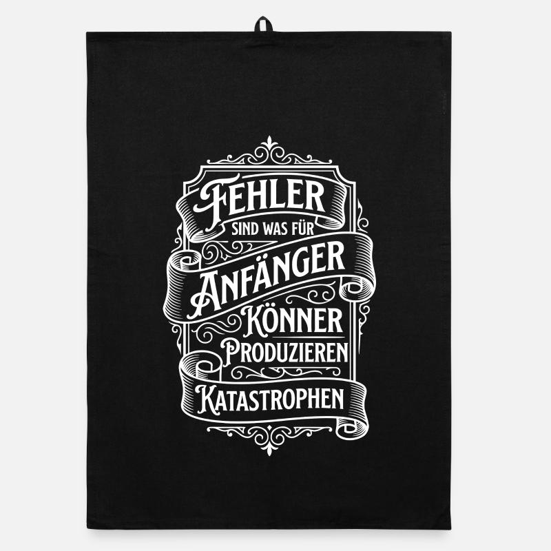 Mistakes are for beginners Organic dish towel