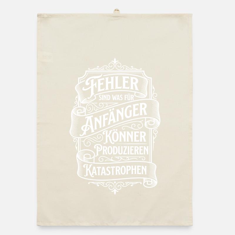 Mistakes are for beginners Organic dish towel